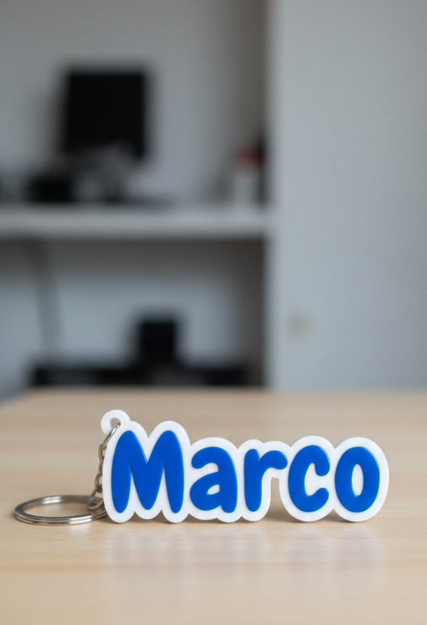 Portachiavi con Nome Personalizzato – 3DDEE